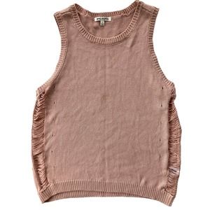 NEW Buckle Rag Poets Distressed Frayed Knit Tank